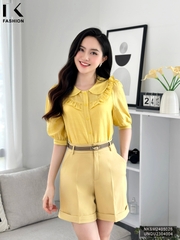 Áo Sơ Mi Bèo Ngực Tay Lỡ NK Fashion Công Sở Nữ Thanh Lịch Vải Mềm Mịn NKSM2405026
