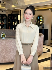 SƠ MI CỔ NƠ TAY BỒNG TRẺ TRUNG, THANH LỊCH NKSM2409002