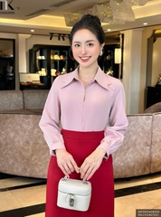 SƠ MI CỔ NƠ TAY BỒNG TRẺ TRUNG, THANH LỊCH NKSM2409002
