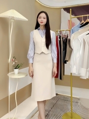 GHILE cúc bọc nhẹ nhàng, tinh tế, ghép set vest đẹp NKSM2409004