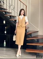 Áo Sơ Mi Cổ Đức Gile Sang Trọng, Quý Phái Vải Mềm Mịn NKSM2410001 ( Ko kèm QU/CV/PK)
