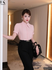 Sơ mi cổ đức mí cổ dọc thân, trẻ trung, dễ mặc NKSM2503001