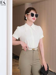 Sơ mi cổ đức mí cổ dọc thân, trẻ trung, dễ mặc NKSM2503001
