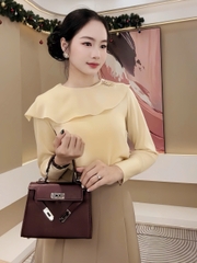 Sơ mi tiệc vạt cổ bay kiểu mới lạ, siêu sang chảnh NKSM2510006