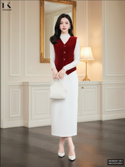 Áo Gile nhung cực sang, trẻ mà vẫn ấm áp NKSM2511001