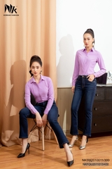 Áo Sơ Mi Dài Tay Cổ Đức Nẹp Dấu Khuy cơ bản phù hợp nhiều kiểu dáng NKSM2010011 ( Ko kèm QU/CV/PK)
