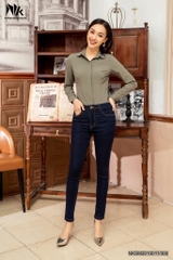 Áo Sơ Mi Dài Tay Cổ Đức Nẹp Dấu Khuy cơ bản phù hợp nhiều kiểu dáng NKSM2010011 ( Ko kèm QU/CV/PK)