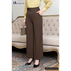 Quần Ống Rộng Cạp Cao Đai Eo UK FASHION Thiết Kế Thanh Lịch Chất Vải Nhập Hàn Cao Cấp Đứng Phom UKQU2301002