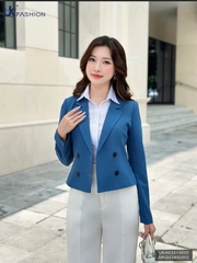 Áo Vest Nữ Công Sở 4 Cúc Croptop Thời Trang Hàn Quốc Cao Cấp Uk Fashion UKAK2210002 Dáng Ngắn Chất Liệu Cao Cấp