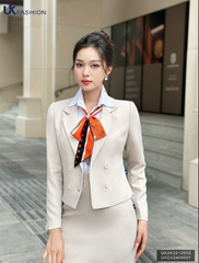 Áo Vest Nữ Công Sở 4 Cúc Croptop Thời Trang Hàn Quốc Cao Cấp Uk Fashion UKAK2210002 Dáng Ngắn Chất Liệu Cao Cấp