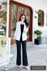 Vest 1 lớp giao cúc có ve HECH UK Fashion Trendy, Thời trang công sở Hàn Quốc, chất liệu cao cấp UKAK2307002