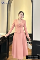 Chân Váy Xếp Ly UK Fashion, chân váy xòe đơn giản, Thanh Lịch, Nữ Tính cho quý công công sở, dễ phối đồ UKCV2310002