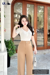 Áo Len Cộc Tay 3 Cúc UK Fashion Trendy, Chất Len Cao Cấp UKFAL2309001