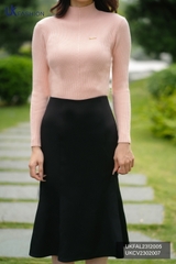 Áo Len Cao Cổ Gân Tăm UKFAL2312005 NK Fashion Công Sở Nữ, Dễ Mặc,Vải Mịn, Ấm Áp