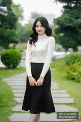 Áo Len Cao Cổ Gân Tăm UKFAL2312005 NK Fashion Công Sở Nữ, Dễ Mặc,Vải Mịn, Ấm Áp