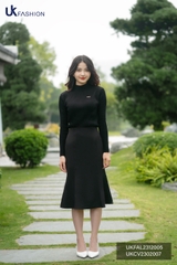 Áo Len Cao Cổ Gân Tăm UKFAL2312005 NK Fashion Công Sở Nữ, Dễ Mặc,Vải Mịn, Ấm Áp
