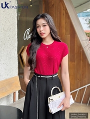 Áo Len Cổ Trơn Vai Chờm UK FASHION Thời Trang Công Sở Trẻ Trung, Đơn Giản, Vải Mềm Mịn UKFAL2408007