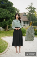 Áo Sơ Mi Tơ Cổ Bèo 2 Tấng UKFSM2310004 NK Fashion Thanh Lịch, Nữ Tính, Công Sở Nữ Style Hàn Quốc, Cao Cấp