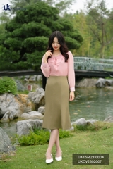 Áo Sơ Mi Tơ Cổ Bèo 2 Tấng UKFSM2310004 NK Fashion Thanh Lịch, Nữ Tính, Công Sở Nữ Style Hàn Quốc, Cao Cấp