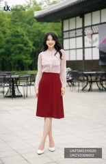 Chân Váy A Xếp Cá Sườn Dáng Dài UKCV2309002 Thương Hiệu NK Fashion Công Sở Nữ Sang Trọng, Trẻ Trung, Thanh Lịch