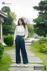 Áo Sơ Mi Tơ dãy hoa dập ngực Dài Tay UK Fashion Công Sở Nữ, Thanh Lịch, Thiết Kế Hàn, Chất vải mịn cao cấp UKFSM2310020