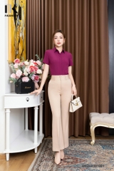 Quần ống loe UK Fashion Công Sở Nữ Thanh Lịch Vải Mềm Mịn UKQU2301001