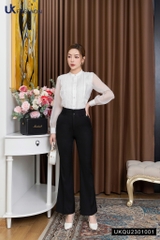 Quần ống loe UK Fashion Công Sở Nữ Thanh Lịch Vải Mềm Mịn UKQU2301001
