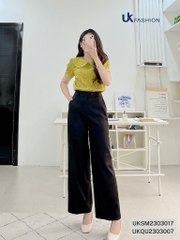 Quần Dáng Xuông NK Fashion Thiết Kế Ống Rộng Kiểu Dáng Đơn Giản Thanh Lịch Chất Vải Thoáng Mát Mềm Mịn UKQU2303007
