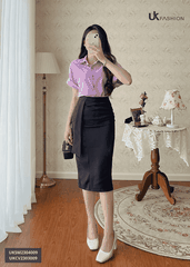 Chân Váy Xếp Vạt Kép UK Fashion Cực Hack Dáng, Chất Liệu Cao Cấp, Siêu Mềm Mại UKCV2303009