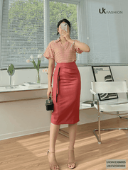 Chân Váy Xếp Vạt Kép UK Fashion Cực Hack Dáng, Chất Liệu Cao Cấp, Siêu Mềm Mại UKCV2303009
