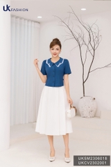 Áo Sơ Mi Cổ Kép UK Fashion Chất Liệu Cao Cấp, Lên Form Đứng Dáng. trẻ trung cho các nàng công sở UKSM2306018