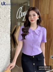Áo Sơ Mi Cổ Kép UK Fashion Chất Liệu Cao Cấp, Lên Form Đứng Dáng. trẻ trung cho các nàng công sở UKSM2306018