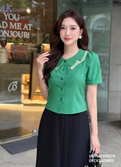 Áo Sơ Mi Cổ Kép UK Fashion Chất Liệu Cao Cấp, Lên Form Đứng Dáng. trẻ trung cho các nàng công sở UKSM2306018