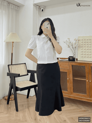 Áo Sơ Mi Cổ Sen Bẻ UK Fashion Chất Liệu Cao Cấp, Siêu Mềm Mại, Thoáng Mát UKSM2306019