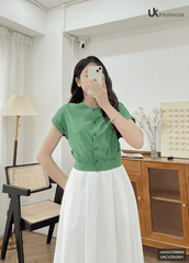 Áo Sơ Mi Vai Chờm Cổ Thiền UK Fashion, Kiểu Dáng Trẻ Trung, Chất Liệu Cao Cấp, Siêu Mềm Mịn UKSM2306033