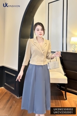 Áo Sơ Mi Giao Cúc Tay Lỡ UK Fashion Thanh Lịch, Nữ Tính UKSM2308002