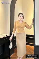 Áo Sơ Mi Giao Cúc Tay Lỡ UK Fashion Thanh Lịch, Nữ Tính UKSM2308002