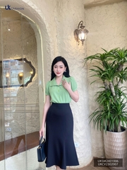 Áo sơ mi cổ nhẵn tay phồng UK Fashion, chất liệu mát, không nhăn, thấm hút mồ hôi, thời trang nữ, công sở UKSM2401006