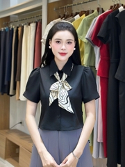 UK Fashion Áo Sơ Mi Cổ Đức 7 Mảnh Ly Súp Trẻ Trung, Nữ Tính UKSM2402002