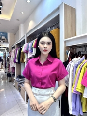 Áo Sơ Mi UK Fashion Cổ Sen Nhỏ Tay Chờm Thanh Lịch, Sang Trọng UKSM2404021