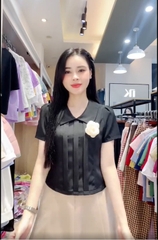 Sơ mi cổ sen vai bồng ly dọc thân, duyên dáng, nữ tính UKSM2405005