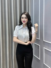 Áo Sơ Mi Tay Lỡ Cổ Đức Kiểu UK Fashion Thanh Lịch, Nữ Tính Vải Mềm Mịn UKSM2407009