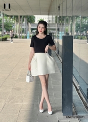 Chân Váy Xếp Sườn Dáng Ngắn Cap Cao Unaa Fashion Thiết Kế Xếp Kiểu Lạ Mắt, Trẻ Trung, Năng Động UNCV2303011