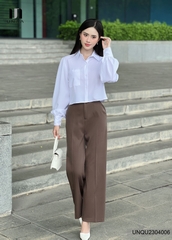 Quần Ống Rộng Nữ Cạp Cao Thết Kê Ống Suông Unaa Fashion Che Khuyết Điểm Cực Tốt, Dễ Dàng Mix & Match Đồ UNQU2304006