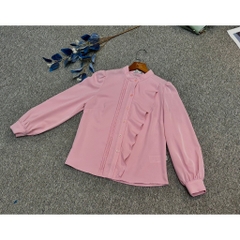 Áo Sơ Mi Cổ Tàu Bèo Dọc Thân NK Fashion Tiểu Thư, Nữ Tính Thời Trang NKSM2309003