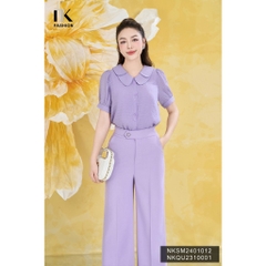 Áo Sơ Mi Cổ Kép Chồng Cúc Đôi NK Fashion Công Sở Nữ Thiết Kế Điệu,Trẻ Trung, Thanh Lịch, Vải Thoáng Mát NKSM2401012