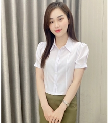 UK Fashion Áo Sơ Mi Cổ Đức 7 Mảnh Ly Súp Trẻ Trung, Nữ Tính UKSM2402002