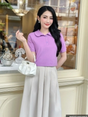 Áo Thun cổ bẻ cộc tay Basic NK Fashion Công Sở Nữ Thiết Kế Cách Điệu, Thanh Lịch, Thoải Mái, Trẻ Trung NKAT2403002