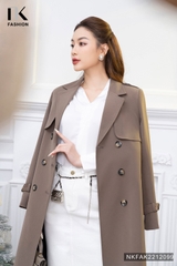 Áo Mangto Nữ Công Sở Hàn Quốc NK Fashion 6 Cúc Dáng Suông Chất Kaki Hàn Sang Trọng NKFAK2212099