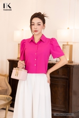 Áo Sơ Mi Tay Cộc Cổ Đức Tay Xếp NKSM2304010